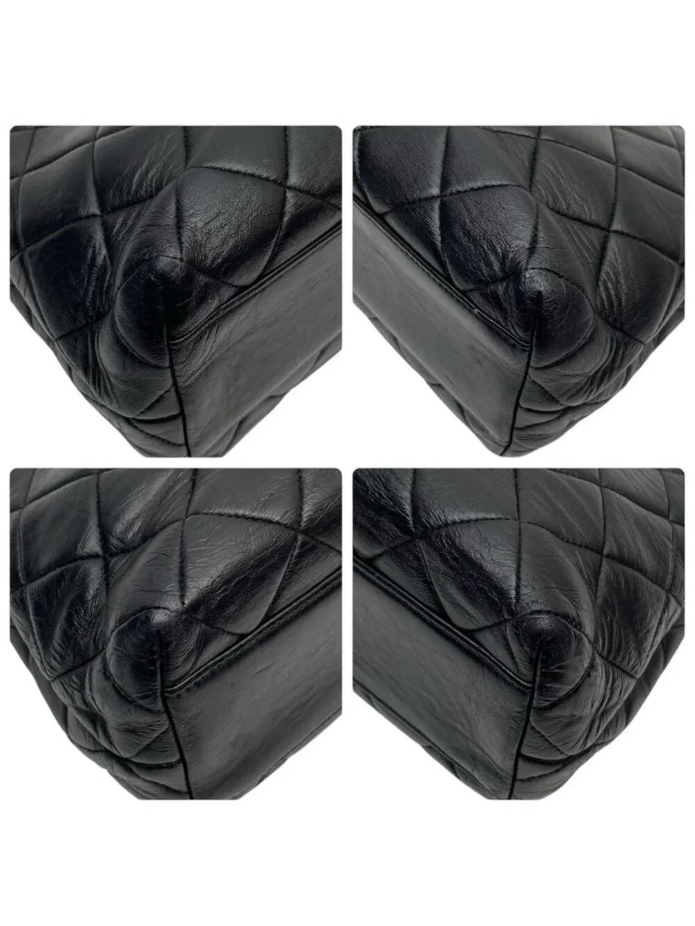 Chanel Lambskin Quilted Chain Shoulder Bag Black